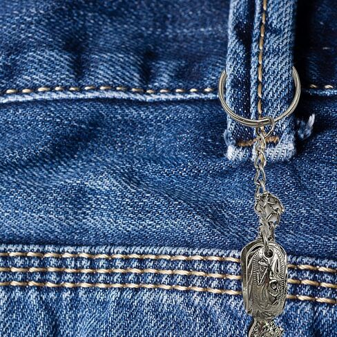 Steel Spur Keychain Accessory, Men and Women Silver Toned Metal Key Ring for Belt Loop, Keys, etc., 5 Inches in Saudi Arabia