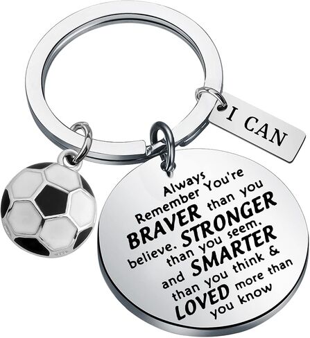 BNQL Soccer Keychain Gifts Soccer Lover Gifts for Soccer Players Team Inspirational Gifts Soccer Charm Keychain in Saudi Arabia