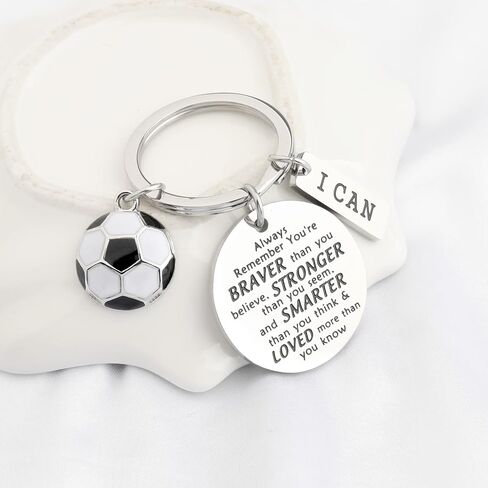 BNQL Soccer Keychain Gifts Soccer Lover Gifts for Soccer Players Team Inspirational Gifts Soccer Charm Keychain in Saudi Arabia