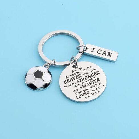 BNQL Soccer Keychain Gifts Soccer Lover Gifts for Soccer Players Team Inspirational Gifts Soccer Charm Keychain in Saudi Arabia