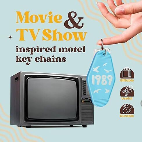 BUULIN 1989 ألبوم سلسلة مفاتيح السيارة حلقات مفاتيح موتيل عتيقة للنساء والفتيات هدايا، سلاسل مفاتيح لمحبي الموسيقى لمحبي الموسيقى in Kuwait