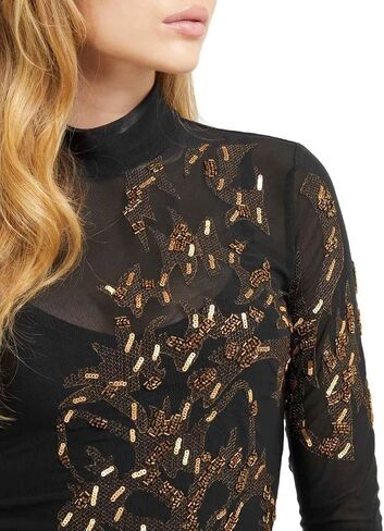 GUESS Women's Long Sleeve Ryder Embellished Dress in Saudi Arabia