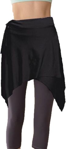 Women's Dance Skirts Black Latin Dance Waist Scarf Dance Practice Performance Hip Scarf Half Skirt in Kuwait