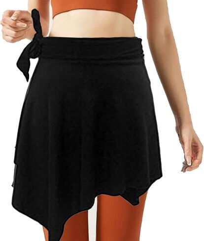 Women's Dance Skirts Black Latin Dance Waist Scarf Dance Practice Performance Hip Scarf Half Skirt in Kuwait