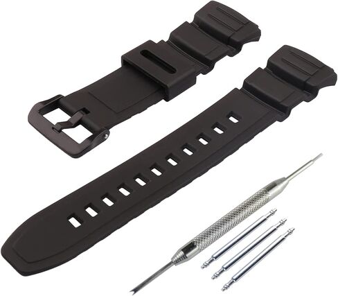بديل سوار الساعة المطاطي من JETHENG لساعة Casio MCW 100h، MCW 100h- 4av، MCW 110H، W- S220، HDD- S100 in Kuwait