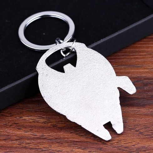 Millennium Falcon Keychain, Star Key Chain, Wars Bottle Opener, Rebel Alliance Keyring, Pewter Silver, Large in Saudi Arabia