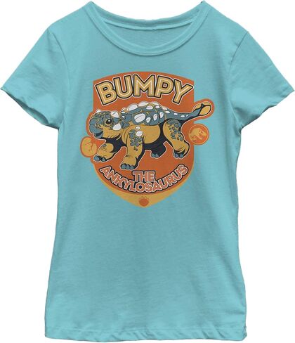 Jurassic World Camp Cretaceous Bumpy Badge Girl's Solid Crew Tee in Saudi Arabia