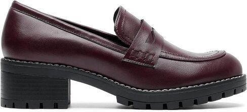 DREAM PAIRS Women's Penny Chunky Loafers Work Shoes | Comfortable Slip-On Platform Loafers for Women with Skin-friendly and1.9 Inch Heel, Dressy Business Casual Shoes in Saudi Arabia