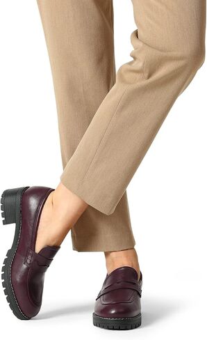 DREAM PAIRS Women's Penny Chunky Loafers Work Shoes | Comfortable Slip-On Platform Loafers for Women with Skin-friendly and1.9 Inch Heel, Dressy Business Casual Shoes in Saudi Arabia