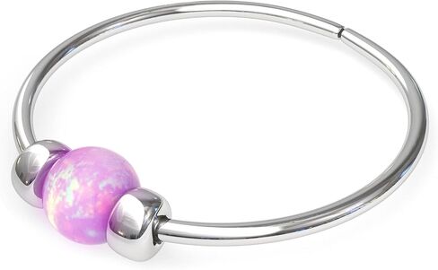 925 Silver Nose Ring Pink Opal - 24 Gauge Thin Nose Jewelry Women Men - Handmade Nose Ring Hoops Unisex MultiFunction, Sterling Silver,Opal in Saudi Arabia