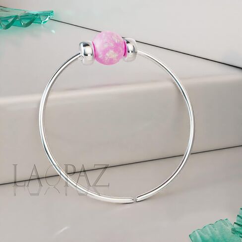925 Silver Nose Ring Pink Opal - 24 Gauge Thin Nose Jewelry Women Men - Handmade Nose Ring Hoops Unisex MultiFunction, Sterling Silver,Opal in Saudi Arabia