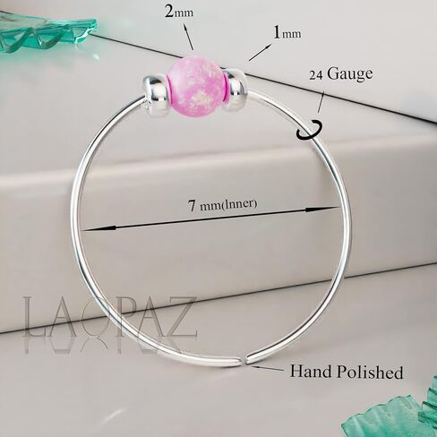 925 Silver Nose Ring Pink Opal - 24 Gauge Thin Nose Jewelry Women Men - Handmade Nose Ring Hoops Unisex MultiFunction, Sterling Silver,Opal in Saudi Arabia