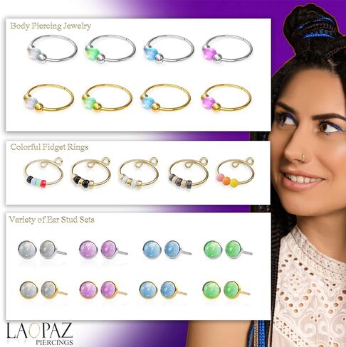 925 Silver Nose Ring Pink Opal - 24 Gauge Thin Nose Jewelry Women Men - Handmade Nose Ring Hoops Unisex MultiFunction, Sterling Silver,Opal in Saudi Arabia
