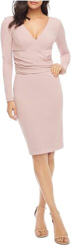 Dress the Population Women's Drew Long Sleeve Stretch Short Dress in Kuwait