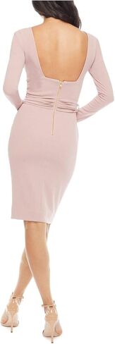 Dress the Population Women's Drew Long Sleeve Stretch Short Dress in Kuwait
