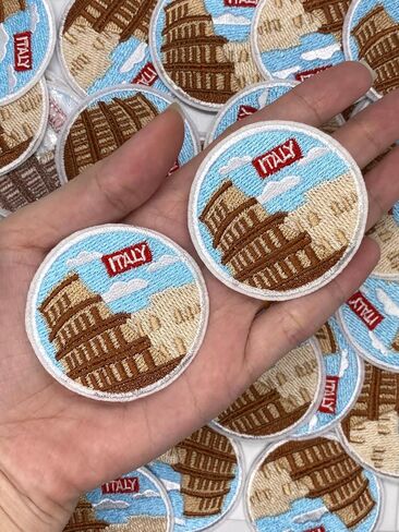 BOHAQA 2 قطعة رقعة كولوسيوم روما 2 بوصة - رقعة حديد إيطالية رائعة - يمكن كيها/خياطتها in Kuwait