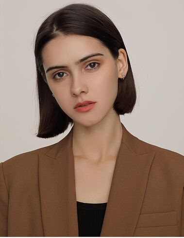 PEIYO أقراط متقاطعة مطلية بالذهب الوردي مكعب الزركونيوم أقراط هوجي صغيرة متقاطعة للنساء والرجال هدايا دينية in Kuwait