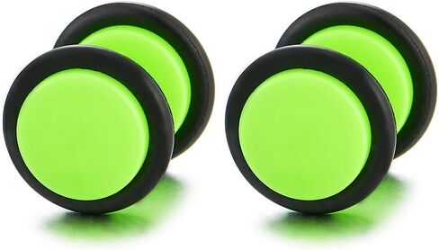 2pcs Screw Stud Earrings Men Women, Steel Cheater Fake Ear Plugs Gauges Illusion Tunnel in Saudi Arabia