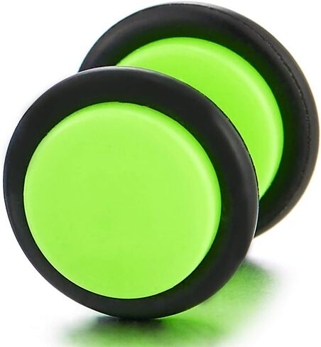 2pcs Screw Stud Earrings Men Women, Steel Cheater Fake Ear Plugs Gauges Illusion Tunnel in Saudi Arabia