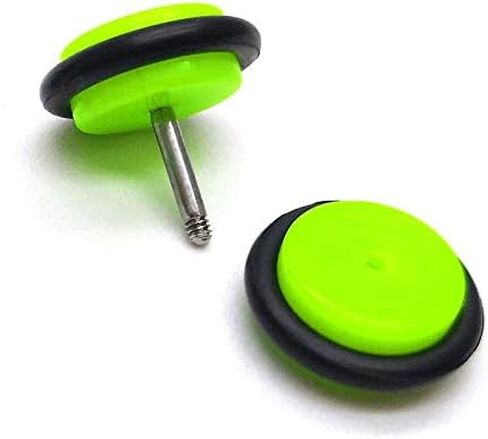 2pcs Screw Stud Earrings Men Women, Steel Cheater Fake Ear Plugs Gauges Illusion Tunnel in Saudi Arabia