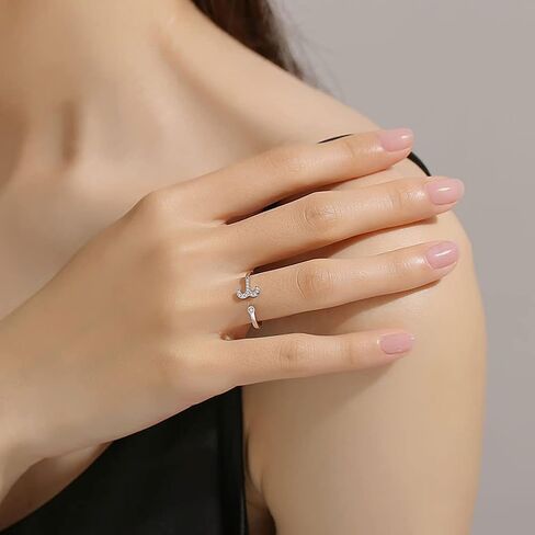 إلى الأبد الملكة 925 الفضة الاسترليني تشيكوسلوفاكيا بيان الدائري ابراج زودياك 12 كوكبة علم التنجيم خاتم قابل للتعديل للنساء فتاة عيد الحب in Kuwait