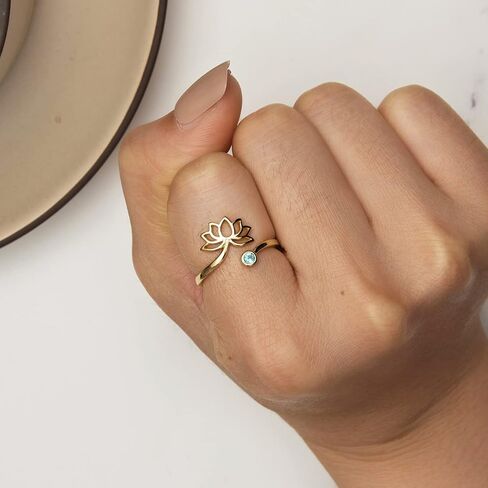 Shysnow لوتس ديزي زهرة خاتم الفضة الاسترليني للنساء حلقات ملهمة مفتوحة قابلة للتعديل أنت بلدي أشعة الشمس عباد الشمس الإقحوانات المبهرة مجوهرات هدية عيد ميلاد لصديقة المراهقين الفتيات in Kuwait
