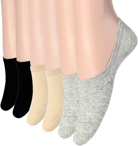 لا تظهر الجوارب النساء الكاحل الجوارب المنخفضة قطع غير مرئية عدم الانزلاق بطانة القدم للأحذية الرياضية أحذية قارب 3 إلى 6 أزواج in Kuwait