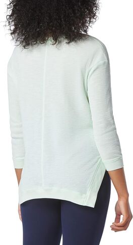 Andrew Marc Women's Performance Rib Trimming 3/4 Sleeve Sharkbite Tee in Saudi Arabia