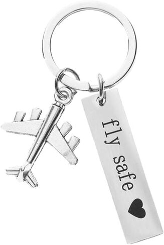 Hibetek Flight Attendant Gift Pilot Gift Fly Safe Keychain Traveling Gifts for women men in Saudi Arabia