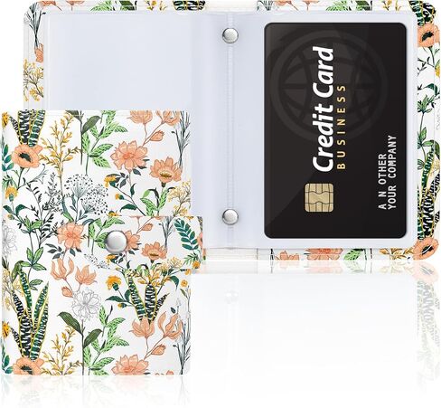 منظم بطاقات العمل من Rouidr، حامل بطاقات ائتمان الأعمال RFID مع 96 فتحة للبطاقات، محفظة بطاقات جلدية محمولة للنساء، أوراق الأوكالبتوس in Kuwait