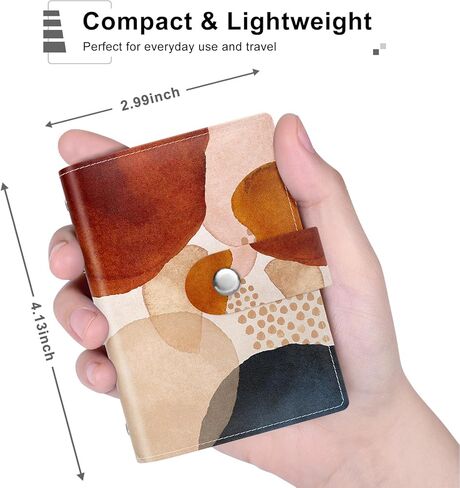 Rouidr Business Card Organizer, RFID Business Card Holder, Small Slim Leather Cards Book, Pocket Name Card Holder Wallet for Women(Black Gold Marble) in Kuwait