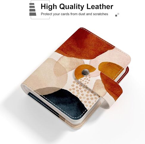 Rouidr Business Card Organizer, RFID Business Card Holder, Small Slim Leather Cards Book, Pocket Name Card Holder Wallet for Women(Black Gold Marble) in Kuwait