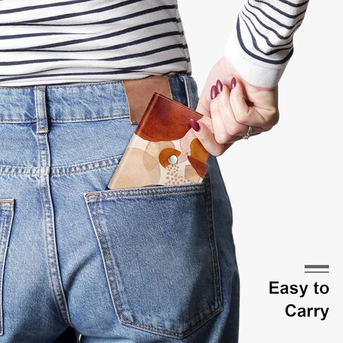 Rouidr Business Card Organizer, RFID Business Card Holder, Small Slim Leather Cards Book, Pocket Name Card Holder Wallet for Women(Black Gold Marble) in Kuwait