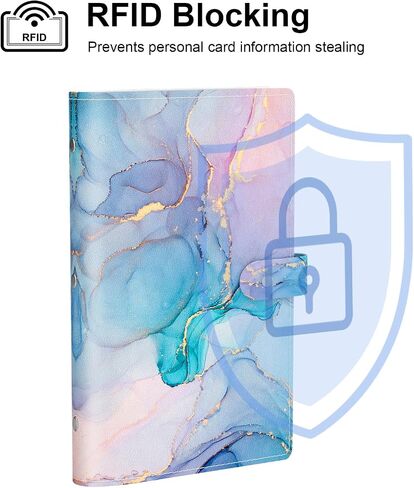 منظم بطاقات العمل من Rouidr، حامل بطاقات ائتمان الأعمال RFID مع 96 فتحة للبطاقات، محفظة بطاقات جلدية محمولة للنساء، أوراق الأوكالبتوس in Kuwait
