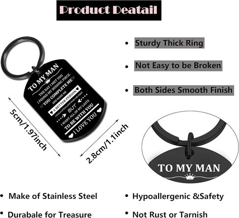 سلسلة مفاتيح To My Man من هدايا الزوجة والصديقة للزوج والصديق وسلسلة مفاتيح لذكرى عيد الحب وعيد الأب in Kuwait