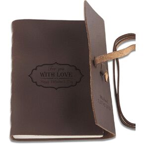 Personalized Leather Journals to Husband Engraved Antique Notebook Handmade Leather Bound Custom Notepad for Men Gift from Wife Diary Ideal Gifts at Valentine's Day, Christmas, Birthday, Anniversary