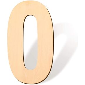 LUTER 17 Inch Blank Wooden Number 2 Unfinished Wood Slices Sign Board for DIY Craft Projects Home Sign Wall Birthday Wedding Party Decoration (2)