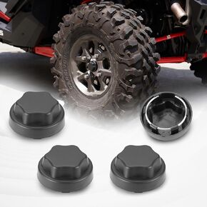 A & UTV PRO Wheel Hub Caps for Polaris RZR PRO XP 4 2020-2024/ Can Am Defender MAX HD5 HD8 HD10 2016-2019, UTV Tire Wheel Hub Dust Rim Center Cap Covers Accessories, Black, 4PCS