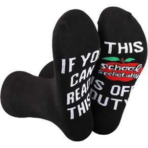 CENWA 1 Pairs Secretary Gifts This Secretary Is Off Duty Socks Gift Secretary Appreciation Gift