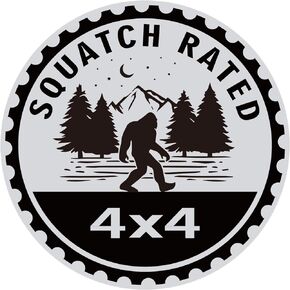 Bigfoot Badge Rated Car Emblem, Squatch 4 x 4 Metal Automotive Badge 4D Metal Car Badges Emblems Round Emblem Decals Car Badge Decals Stickers Compatible with Jeep Wrangler Vehicles Trucks SUV