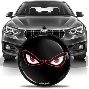 SkinoEu متوافق مع شعار BMW 51147057794 شارة صندوق السيارة الأمامية 82 مم E81 E87 F07 GT F10 F11 F18 E63 E64 F06 GC F12 F13 Z4 E85 / E86 No Fear Black EN 11