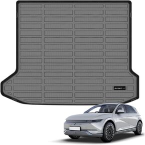 All Weather Cargo Liner Fit for Hyundai IONIQ 5 2022 2023 TPE Rubber Trunk Mat IONIQ 5 Accessories All Season Guard Odorless Anti-Slip Cargo Mat Black