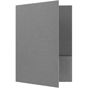9 x 12 Presentation Folders - Standard Two Pocket - Sterling Gray Linen - Pack of 25 | Perfect for Tax Season, Brochures, Sales Materials and so Much More! | SF-101-CSG100-25