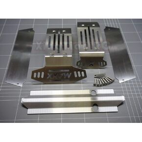 Stainless Steel Chassis Armor Skid Plate Battery Protect for Traxxas 1/5 X-MAXX - HOLLOW