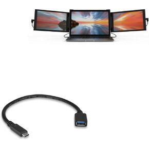 BoxWave Cable Compatible with Xebec Tri-Screen - USB Expansion Adapter, Add USB Connected Hardware to Your Phone