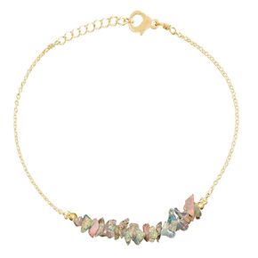 Natural Ethiopian Opal Chips Gemstone Beads Bar Bracelet, Jewelry for Women, Energy Healing, Fire Crystals, Chain 8 inch