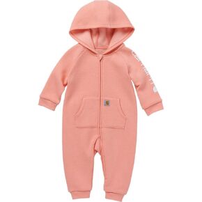 Carhartt baby-girls Long-sleeve Hooded Zip-up Footless Jumpsuit One-piece Hoodie