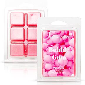The Candle Daddy Bubble Gum - Pink Bubble Gum Scented Melt- Maximum Scent Wax Cubes/Melts- 1 Pack - 2 Ounces- 6 Cubes