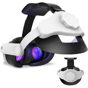 حزام الرأس لـ Oculus Quest 3، استبدال حزام Elite قابل للتعديل، راحة معززة، ملحقات VR خالية من ضغط الوجه، قابلة للتعديل وخفيفة الوزن in Kuwait