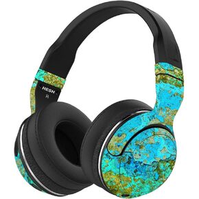 غلاف MightySkins متوافق مع سماعات الرأس اللاسلكية Skullcandy Hesh 2 - رخامي مخضر | غطاء مغلف من الفينيل واقٍ ومتين وفريد ​​من نوعه | سهل التطبيق والإزالة وتغيير الأنماط | صنع في الولايات المتحدة الأمريكية